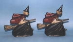 Thumbnail Image: Witch on Broom Bookends