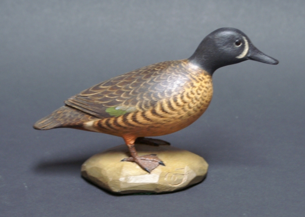 Frank Finney Carving Blue Wing Teal