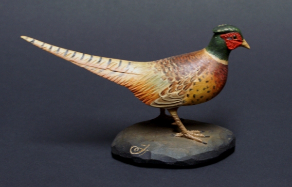 Frank Finney Carving Pheasant