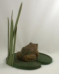 Thumbnail Image: Frog on Lily Pad Wood Carving