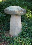 Click to view Antique Staddle Stone Mushroom Garden Accent photos