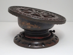 Click to view Antique Cast Iron Foot Warmer Americana photos