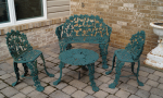 Click to view Four Piece Cast Iron Lawn Furniture photos