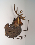 Thumbnail Image: Antique Elk Cast Iron Hat Rack 