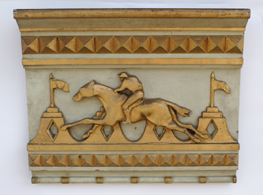 Antique Race Horse Plaque 