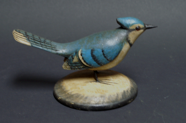 Blue Jay Wood Carving by Frank Finney