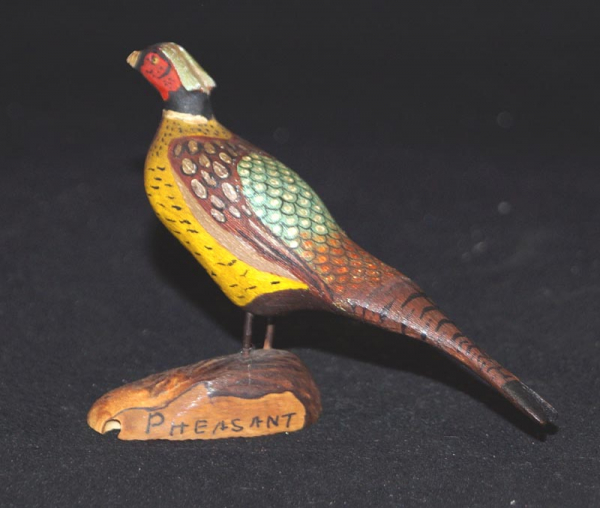 Pheasant Wood Carving by John L. Lacey