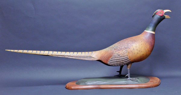 Life-Size Pheasant Carving by Frank Finney