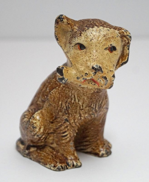 Dog w/ Bone in Mouth Cast Iron Paperweight