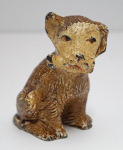 Click to view Dog w/ Bone in Mouth Cast Iron Paperweight photos