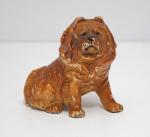 Click to view Chow Dog Cast Iron Hubley Paperweight photos