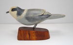 Click to view Folk Art Alaska Gray Jay Bird Wood Carving photos