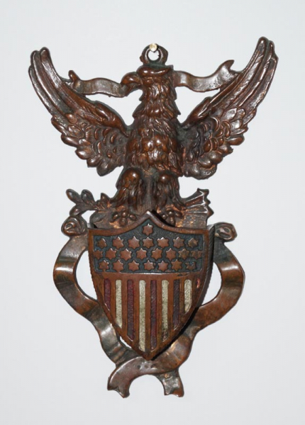  Patriotic Eagle w/ Shield Brass Match Safe