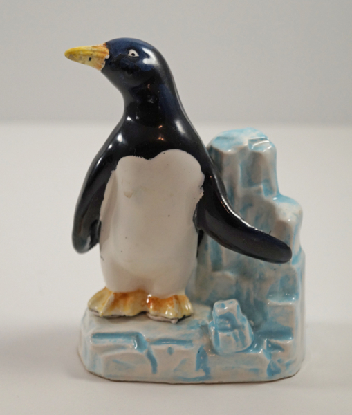 Antique Penguin Porcelain Toothbrush Holder