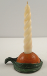Click to view Orange w/ Leaves Cast Iron Candle Holder photos