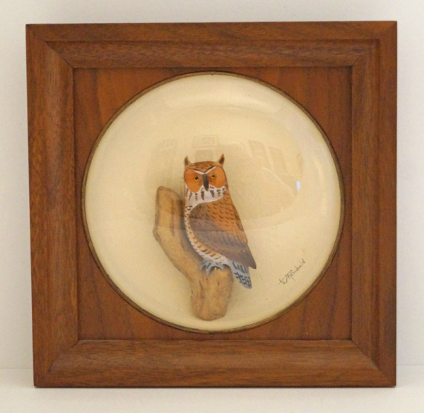 Owl Bird Carving Diorama by W. Reinbold