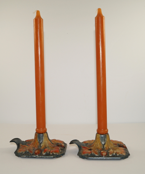 Oak Leaves & Acorn Cast Iron Candle Holder