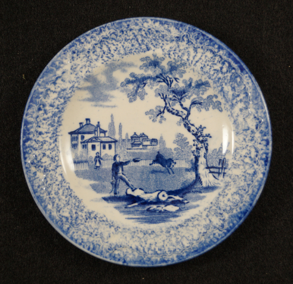Child’s Blue China Toy Plate 4 3/8” 
