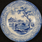 Thumbnail Image: Child’s Blue China Toy Plate 4 3/8” 