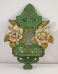 Click to view Antique Roses Flower Cast Iron Plant Holder photos