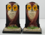 Click to view Owl on Book Bird Cast Iron Bookends  photos