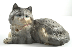 Click to view Reclining Cat Cast Iron Hubley Doorstop photos