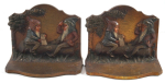 Click to view Antique Gnome on Log Cast Iron Bookends photos
