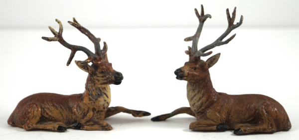 Deer Putz Cast Metal Christmas Figurine #8