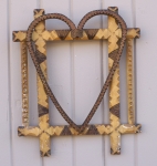 Click to view Tramp Art Frame w/ Applied Heart photos