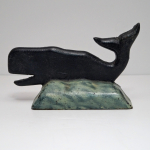 Click to view Antique Whale Iron Nautical Doorstop photos