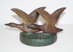 Click to view Antique Pair of Ducks Cast Iron Doorstop photos