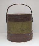 Click to view Antique Primitive Wooden Firkin w/ Lid AAFA photos
