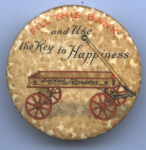 Click to view Antique Auto Wheel Roadster Celluloid Bank photos