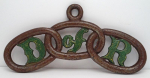 Click to view Antique Odd Fellows D of R Cast Iron Insignia photos