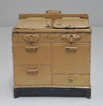 Click to view Antique Roper Stove Cast Iron Still Bank  photos