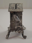 Click to view Antique Bird House w/ Bird Spelter Still Bank photos