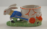 Click to view Easter Rabbit Egg Ceramic Candy Container  photos