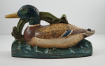 Click to view Antique Mallard Drake Cast Iron Doorstop photos