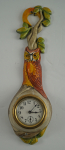 Click to view Antique Owl Cast Iron Hubley Hanging Clock photos