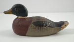 Click to view Miniature Mallard Drake Carved Duck Decoy photos