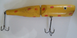 Click to view Oversized Fish Lure Folk Art Trade Sign 22” L photos